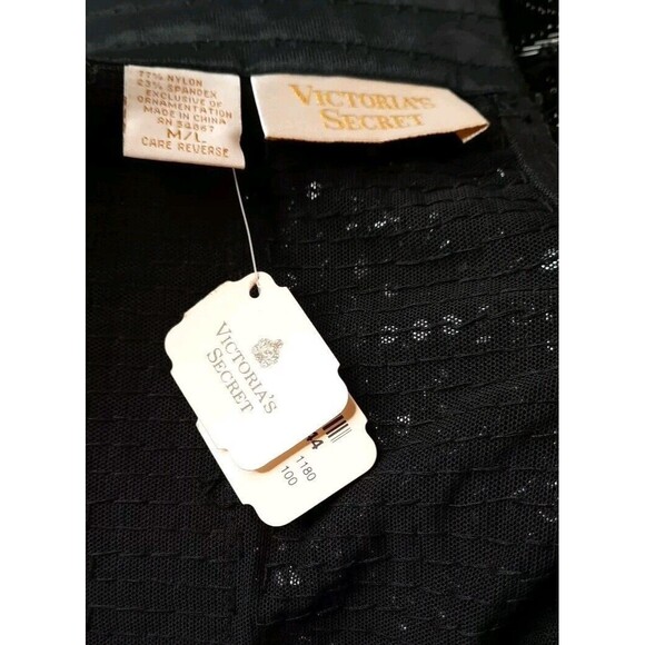 Vintage Victoria’s Secret GOLD LABEL Blk Sequin Corset Bustier Bra Size M/L NWT - Picture 5 of 7